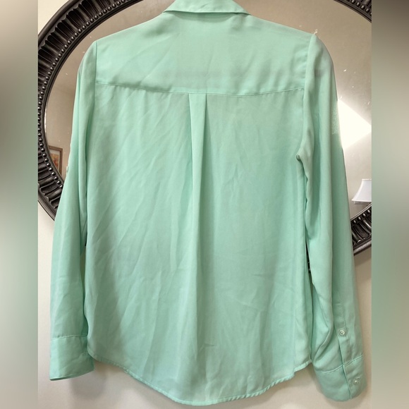 Express Portofino Blouse Mint Green Sz Small - Picture 7 of 8